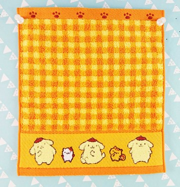 【震撼精品百貨】Pom Pom Purin 布丁狗 手帕 黃格 震撼日式精品百貨