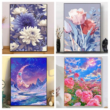 💛盒裝💛台中寄出💛 DIY鑽石貼畫 5D鑽石畫 點鑽畫 DIY立體鑽貼畫 鑽石貼 貼鑽畫鑽畫手工藝手作圓形鑽