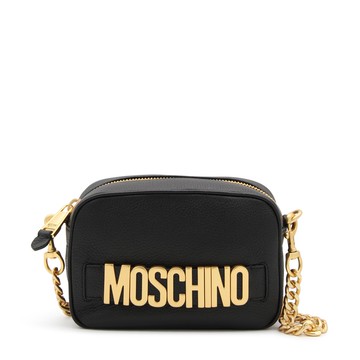 Moschino - Black Lettering Logo Camera Shoulder Bag