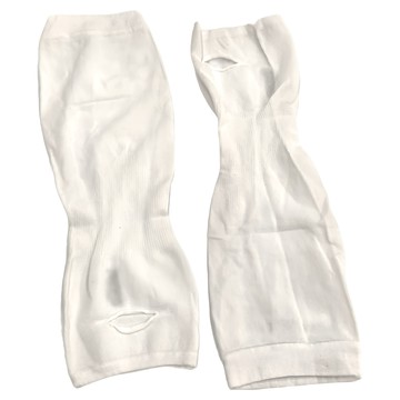 蘿林嚴選 冰絲袖套 白色 34cm 尼龍 高彈錦綸 吸濕排汗 柔軟舒適 冰涼防曬 人體工學  1個