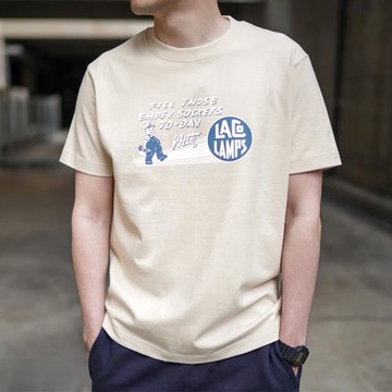 短袖T恤男士純棉春夏新款美式復古卡通印花休閑寬松情侶上衣潮INS