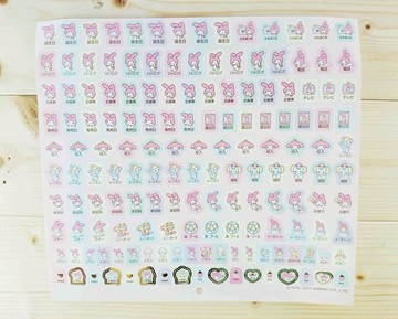 【震撼精品百貨】My Melody 美樂蒂~貼紙-行事曆重要節慶-粉底老鼠