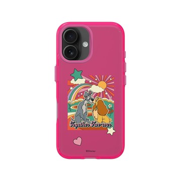 iPhone 16 Clear 粉漾桃 - 迪士尼-經典系列 Disney Classics - 小姐與流氓 La Belle et le Clochard