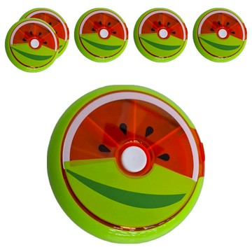 Fullicon 護立康 7格水果旋轉盒 PS(聚苯乙烯) ABS(丙烯腈 丁烯 苯乙烯)塑膠材質 9.3x9.3x2.7cm  6個