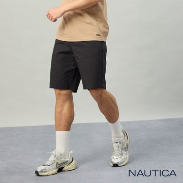 Nautica 官方旗艦 男裝 輕薄透氣吸濕排汗短褲-黑色