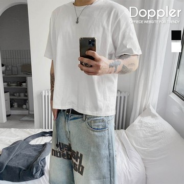 韓系 boxy 簡約短版素面短T 短袖圓領短T【PA701】現貨＋預購