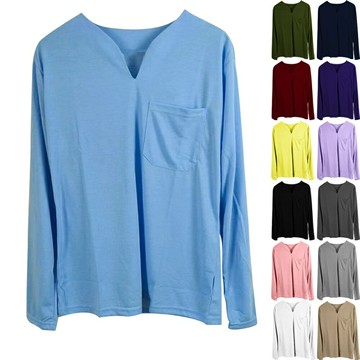 【爆款大碼彈力】男士T恤 健身T恤 運動T恤 長袖T恤 男裝上衣 V領設計 透氣彈性面料 秋冬運動健身 大碼男裝