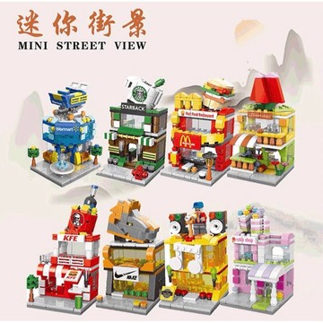 《台灣現貨、發票蝦皮代開》迷你街景積木 樂樂兄弟 樂樂積木 積木 兼容樂高 微型積木  益智積木 小顆粒積木 DIY