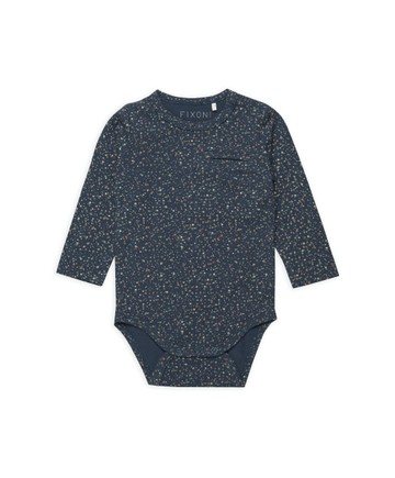 燦燦繁星-長袖包屁衣(藍)62cm