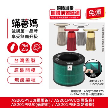 【蟎著媽】替換濾網 適用 LG樂金 AeroFurniture新淨几無線充電空清機 AS201PYU0 AS201PWU0 AS201PRU0