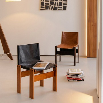 實木僧侶椅家用餐椅小戶型中古休閒椅子北歐侘寂風簡約靠背書桌椅 雙11全館免運