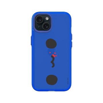 iPhone 15 Clear 激光藍 - 貓貓蟲咖波 Bugcat Capoo - 經典大臉咖波純色款