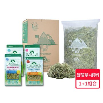 【MOMI 摩米】農夫皇牌特級苜蓿草 1公斤+飼料1公斤