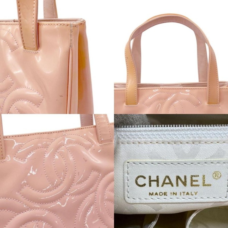 シャネル CHANEL ハンドバッグ トリプルココマーク パテントレザー ピンク | LINEブランドカタログ