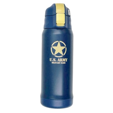 PEARL LIFE 珍珠金屬 兒童保溫瓶 附外袋 HB-4920  藍色  600ml  1個