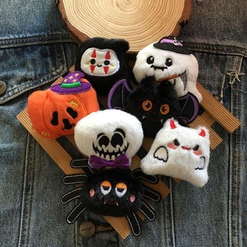 🎃熱門新品🎃萬聖節裝飾 搞怪胸針 裝扮道具 場景佈置 毛絨胸針死神骷髏南瓜怪簡約胸針