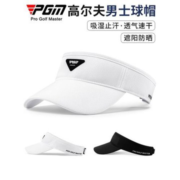 PGM 高爾夫球帽男士遮陽防曬無頂帽空頂帽夏季透氣運動帽子太陽帽