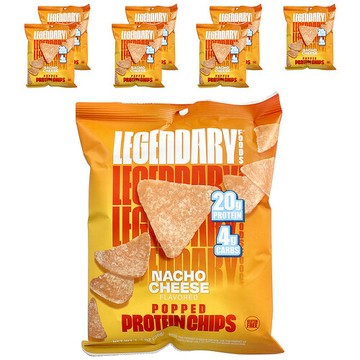 Legendary Foods, 膨化蛋白質片，納喬奶酪，7 袋，每袋 1.3 盎司（36 克）