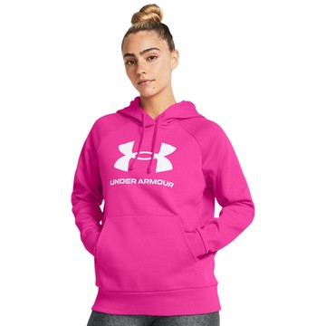 【UNDER ARMOUR】女 Rival Fleece Big Logo 長袖帽T_1379501-652
