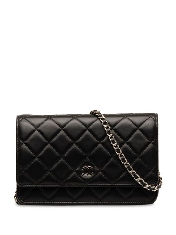 CHANEL Pre-Owned - 2014 CC Classic Lambskin Wallet On Chain crossbody bag - women - Lambskin - One Size - Black