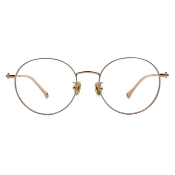 K-DESIGN動物聯萌 | 星月貓掌掛飾 圓框眼鏡 | 柔美粉