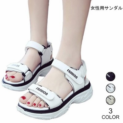 ビーチサンダル レディース Pu サンダル マジックテープ ビーサン ぺったんこ 女性 シューズ 夏 アウトドア 靴 楽チン リラックス お洒落 通販 Lineポイント最大get Lineショッピング