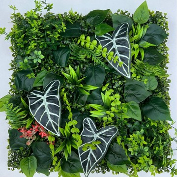 臺灣現貨 24款 加密仿真綠植牆 植物牆｜防水防曬抗UV  植栽牆 假植栽  聖誕節店面裝飾 仿真假花牆 假植物