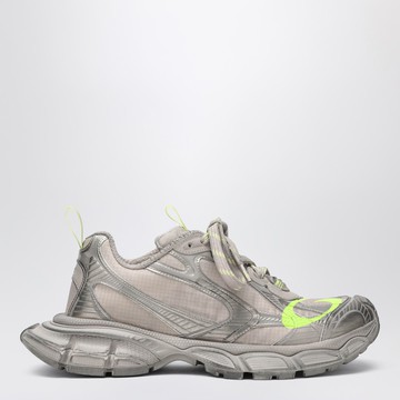 3XL taupe/neon yellow sneakers in mesh and polyurethane