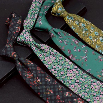 復古領帶男女通用腰果碎花9CM手打款正裝商務休閑時尚西裝 禮盒裝