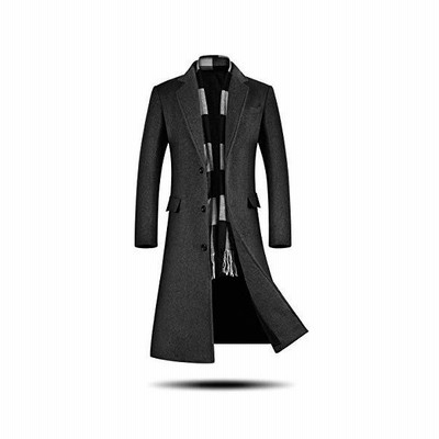 チェスターコート メンズ ジャケット ロングコート グレー 黒 ウール ステンカラー 薄厚2タイプ スプリングコート 大きいサイズ 紳士 通販 Lineポイント最大get Lineショッピング