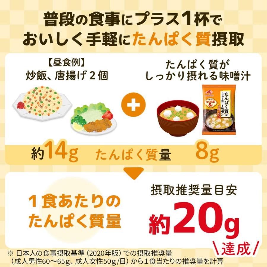 味の素 たんぱく質 がしっかり摂れる 味噌汁 豆腐とねぎ 15.9g×10個 (プロテイン protein 高たんぱく質 タンパク質)