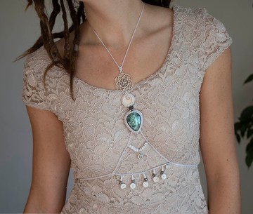 串珠身體鍊, 波希米亞身體飾品, 夏季肚皮鍊