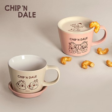 Disney 迪士尼 (買1送1) 麻吉 陶瓷馬克蓋杯二件組420ml(快)