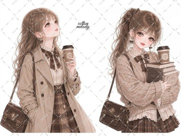 original sticker no.10043 人物貼紙 原創貼紙 人物貼紙 女孩貼紙 原創人物貼紙