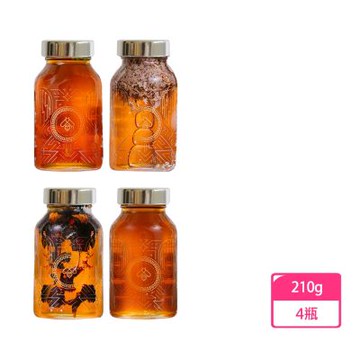 【Melissa】玫瑰/櫻花/百花/龍眼 蜂蜜 210gX4 聖誕禮盒限定款