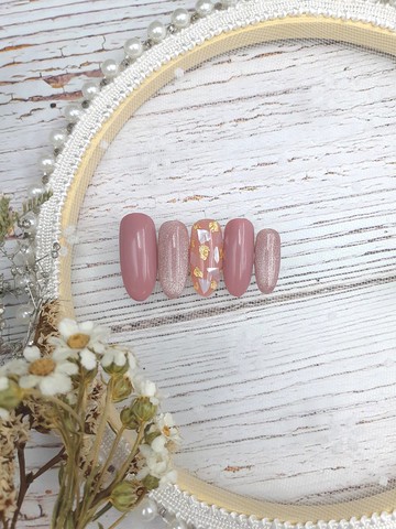 豆沙色/美甲貼片