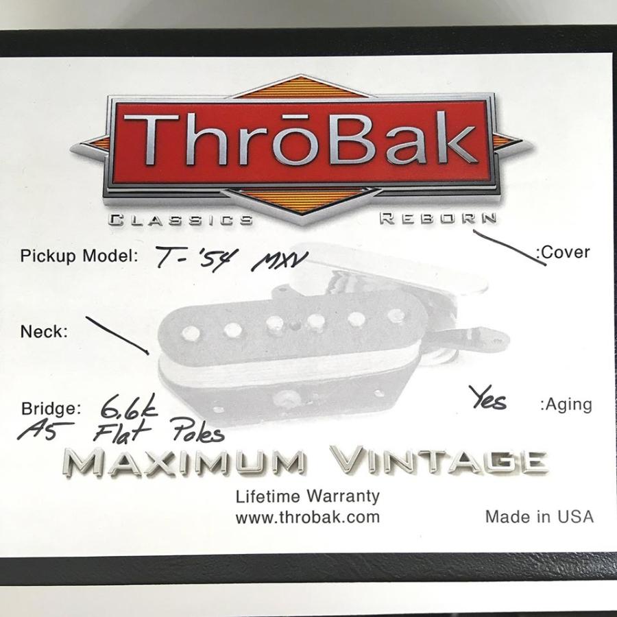 ThroBak T-54 MXV- ThroBak Tele Guitar Pickup   Bridge   Aged