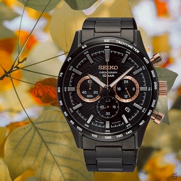 SEIKO_精工 CS 台灣限定 輪胎紋三眼計時手錶8T63-00Y0U/SSB475P1