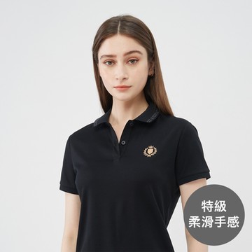 GIORDANO 女裝短袖POLO衫 Liquid Touch系列 - 28 標誌黑