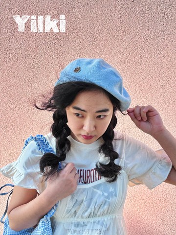 Yiiki快樂云朵南瓜帽 針織貝雷帽 隨意搭配 休閒可愛 好看的帽子