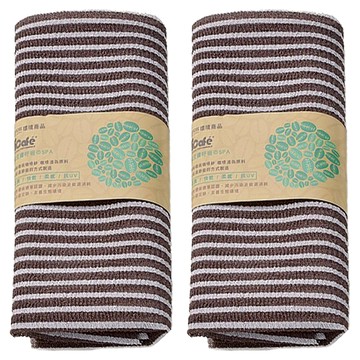 KEYTOSS 詰朵斯 1 SCAFE環保咖啡紗 沐浴巾  款式隨機  1入  2條