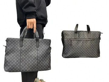 文件包超小容量可A4資料夾14吋電腦防水防刮皮革提肩背斜長背帶