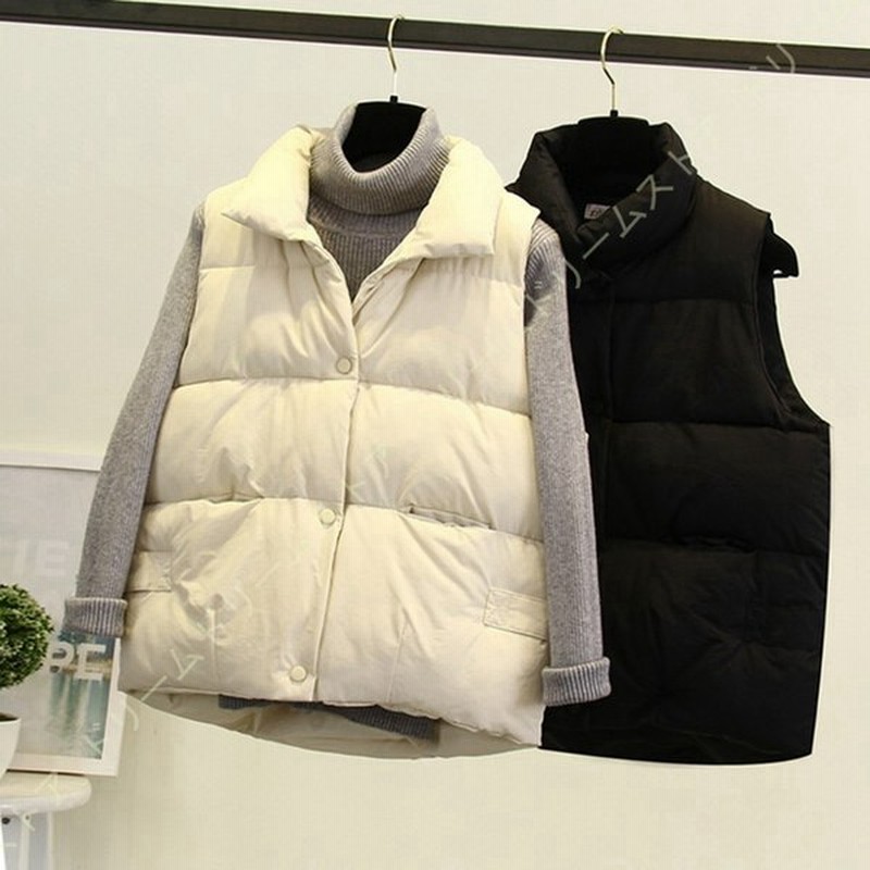 ショート丈 ダウンベスト レディース 秋冬 軽量 ジャケット インナーベスト ダウンジャケット ベスト 防寒着 無地 シンプル 通勤 通学 スポーツ カジュアル 通販 Lineポイント最大get Lineショッピング