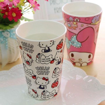 【臺灣-出貨】包郵可愛hello kitty情侶漱口杯卡通兒童刷牙杯子洗漱杯浴室水杯PUSB