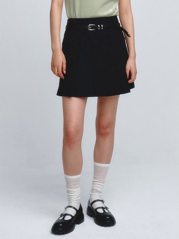 Wool Pleats Mini Skirt Ash (KE4127M024)