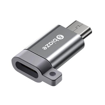 畢亞茲 Type-C-安卓轉接頭 A59 型號 鋁合金外殼  2.6cm  銀色  1個