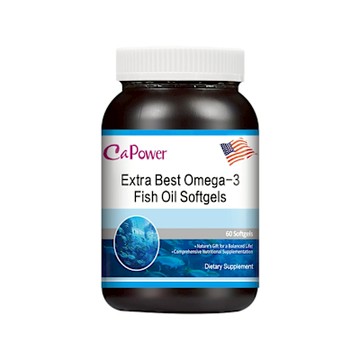 【美國Capower加柏爾】 頂極Omega-3魚油軟膠囊（60粒/瓶）