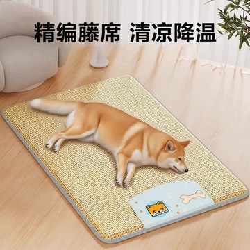 寵物 貓窩四季通用寵物貓咪牀藤編狗窩夏天涼窩狗牀四季款夏季貓牀涼蓆 出貨 狗屋 寵物窩 狗屋 貓咪床 藤編貓窩 大型狗窩