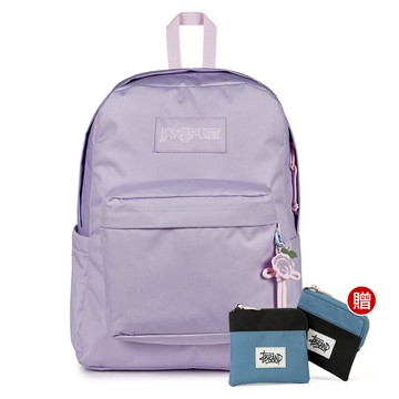 JanSport SUPERBREAK PLUS CHARMED 校園系列限量吊飾款後背包 -柔和紫