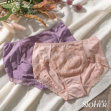 芳草刺繡牛奶絲中低腰內褲 M-3XL｜SiOHER熹歐禾